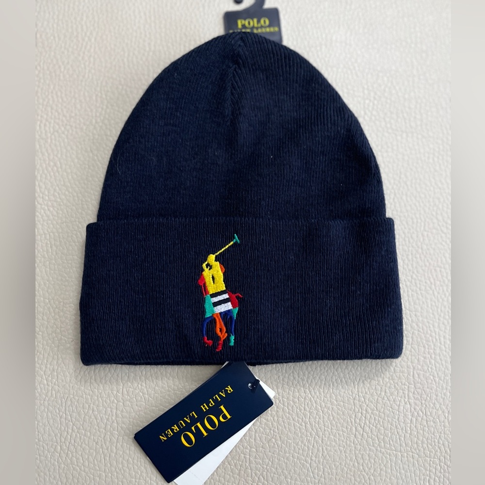 NWT - Polo Ralph Lauren Big Pony Reversible Beanie